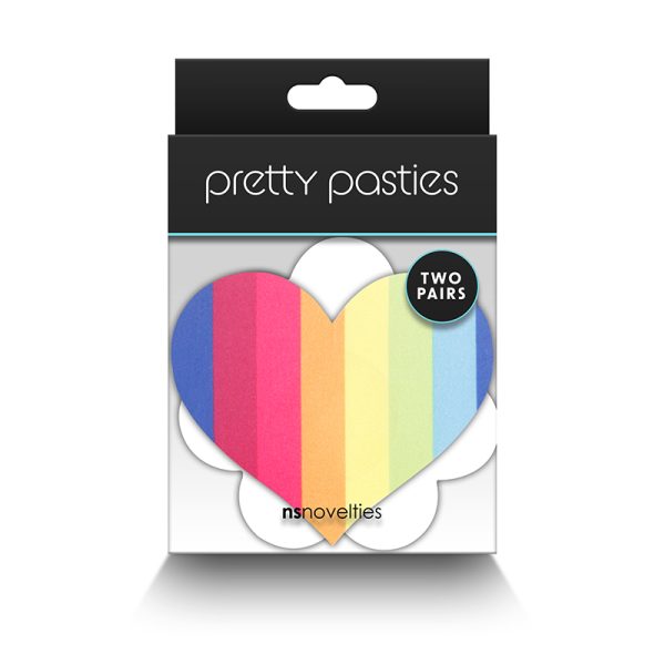 Pretty Pasties Pride Heart & Flower Rainbow (2 Pair)